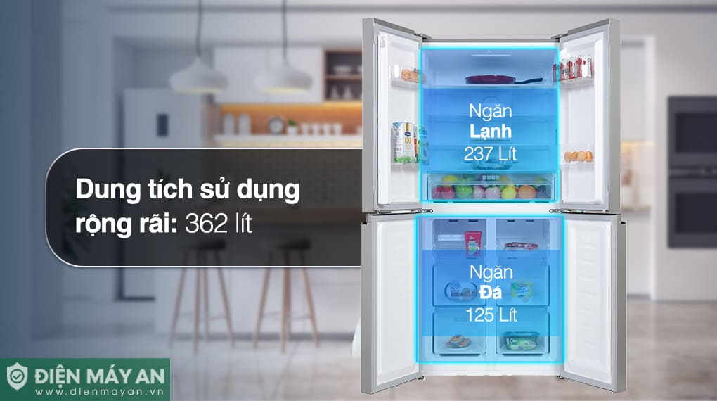 Tủ lạnh Sharp Inverter 362 lít Multi Door SJ-FX420VG-BK